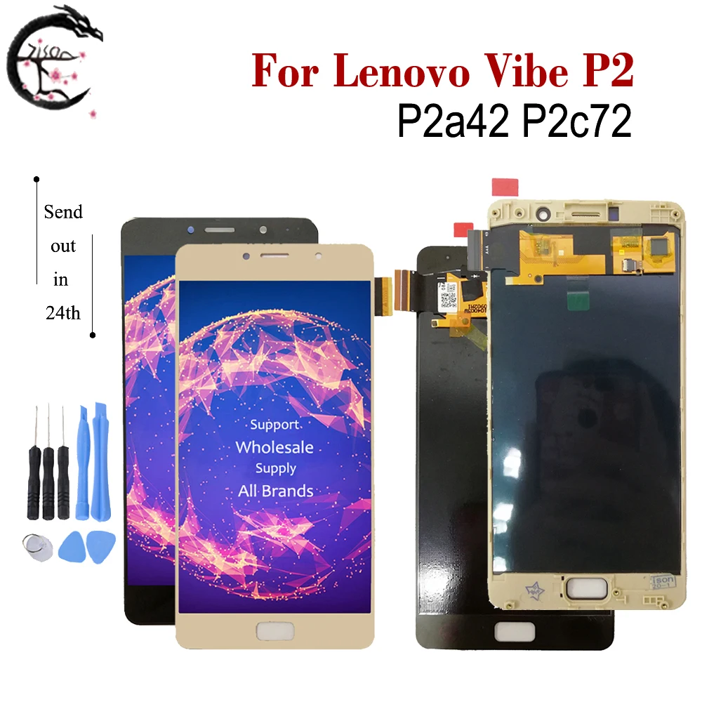 ЖК дисплей 5 дюйма с рамкой для Lenovo P2 P2a42 P2c72 сенсорный датчик дигитайзер в сборе Vibe