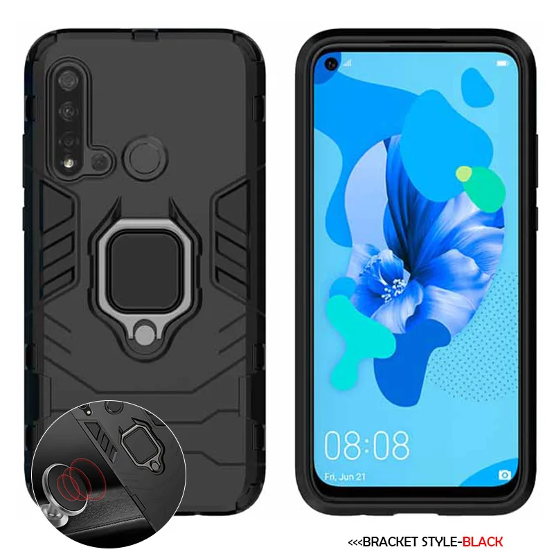 silicone case for huawei phone Case For Huawei Nova 7 7i 6 SE 5T 5Z 5 Pro 4E 3E 4 3 3I 4G 5G Armor Shock Proof Magnetic Bracket Phone Cover Coque huawei snorkeling case