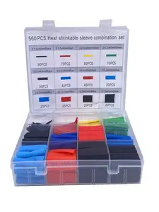 Термоусадочная трубка, комплект для упаковки электрических соединительных проводов, изоляционные трубки, 127-750 шт.