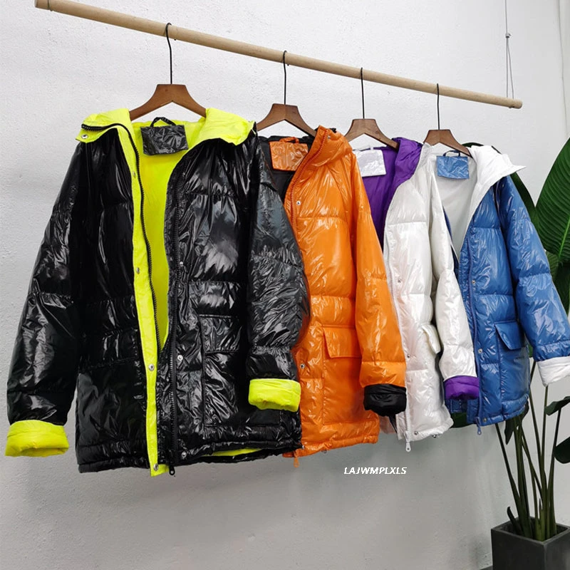 2020 90% White Duck Down Jacket Winter Bright Coat