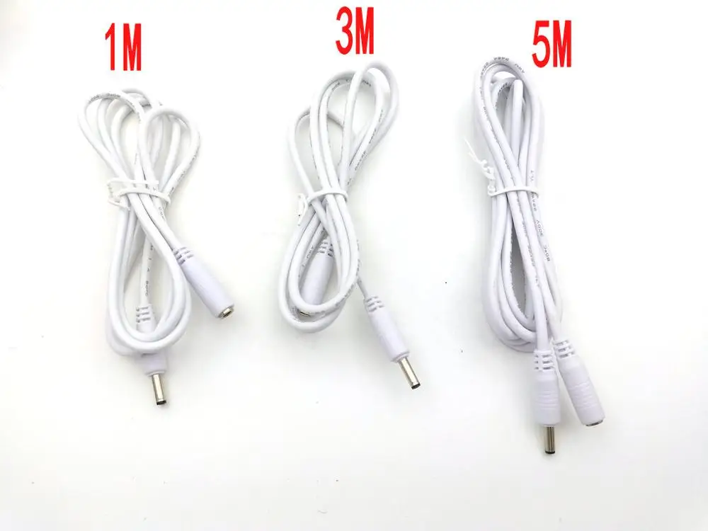 Cable de extensión de alimentación blanco, enchufe hembra a macho, 5V CC,  DC3.5 x 1,35, Pord, 1m/1,5/3/5m, 22AWG - AliExpress