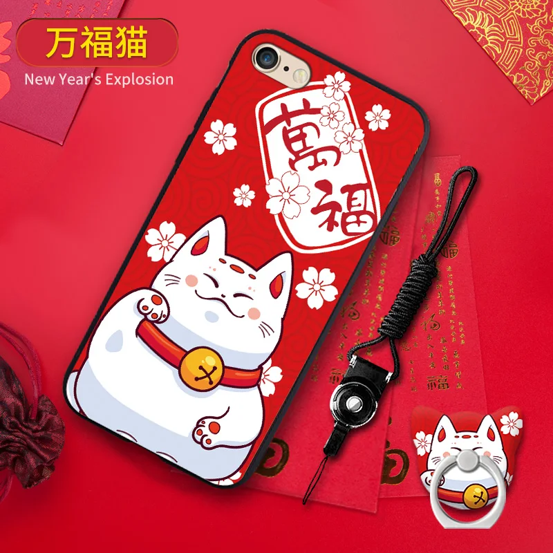 Силиконовый чехол для iPhone5s, мягкий чехол из ТПУ, полностью защитный чехол с мультяшным котом
