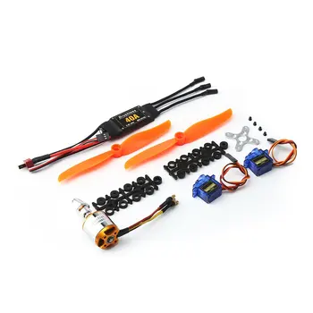 

2217 1250KV Brushless Motor 40A ESC SG90 9G Micro Servo 8060 Propeller RC Drone Set for RC Fixed Wing Plane Helicopter