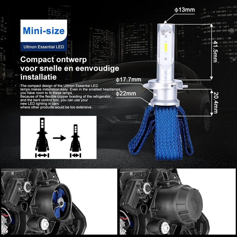 Лампочка Philips светодиодная лампа h7 h4 H8 H11 9005 9006 9012 H1R2 H16 HB3 HB4 Ultinon Essential
