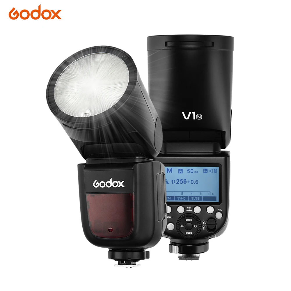 Godox V1N вспышка для камеры Speedlite вспышка Беспроводная 2,4G для Nikon D5300 D750 D850 D7100 Z7 камера для свадебной студийная для портретной съемки