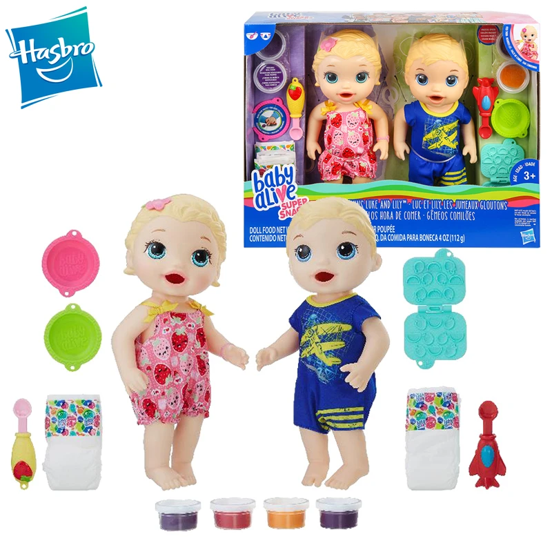 Baby Alive Super Snack Jumeaux Poupee Lily Girl Et Luke Boy Blonde Avec Accessoires Jouets Pour Enfants Cadeau C4050 Aliexpress