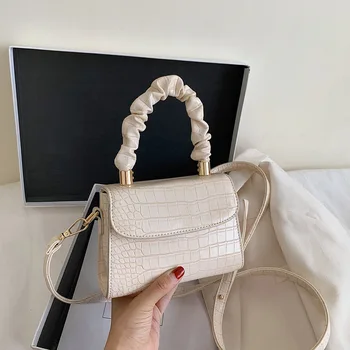 

Casual PU Leather Sling Handbag Purse Women Elegant Chain Shoulder Crossbody Bag Popular Simple Female Daily Bag