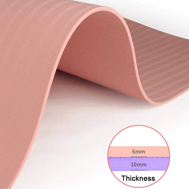 Yoga Mats Non Slip Fitness Mat For Beginner Environmental Gymnastics Mats 183X61CM TPE Position Line Super Light Gym Pilates New