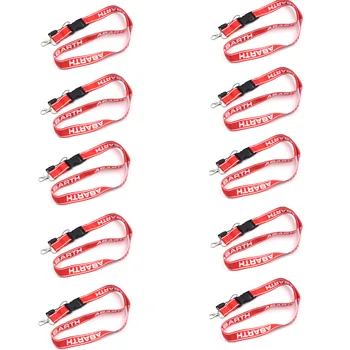 

Gzhengtong 10pcs Car Styling New 3D Key Ring Key Chain Ring Key Mobile ID Card Hanging Strap Refitting Fit for Fiat Abarth 500