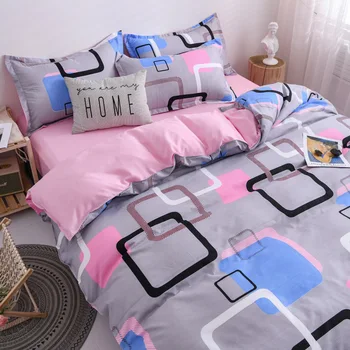 

Multicolor Lattice Bedding Set Nordic Double Twin Bedspread Duvet Cover Set Home Decor Bed Linen Set Bedclothes Adult Bedding