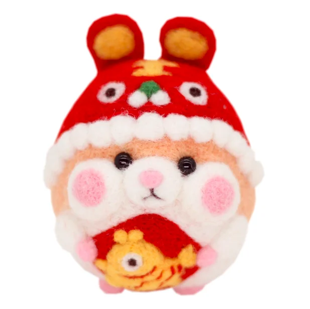 Chinese Zodiac mouse wool felt needle felting decoration craft needlecraft DIY handmade | Дом и сад