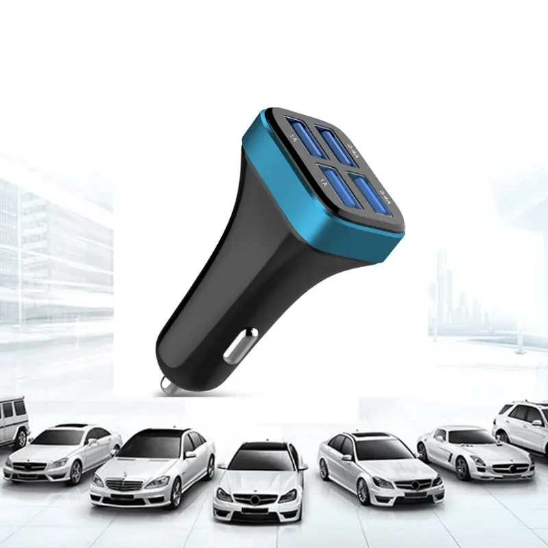 Автомобильное зарядное устройство 4 USB порта Смарт зарядное устройство адаптер питания для мобильного телефона планшета gps E65A