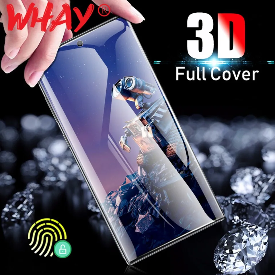 

3D Tempered Glass For Samsung Galaxy Note 10 S10 S9 9 Plus Lite Curved Screen Protective Glass For Samsung Note 8 S8 10 S10 Plus