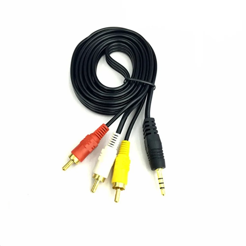 Audio Conversion Cable Audio Adapter Connectors 3.5mm Jack Plug Male to 3 RCA Adapter 1.5M3M5M10M 3.5 to RCA Male Audio Video AV Cable Wire Cord For Speaker Laptop DVD TV
