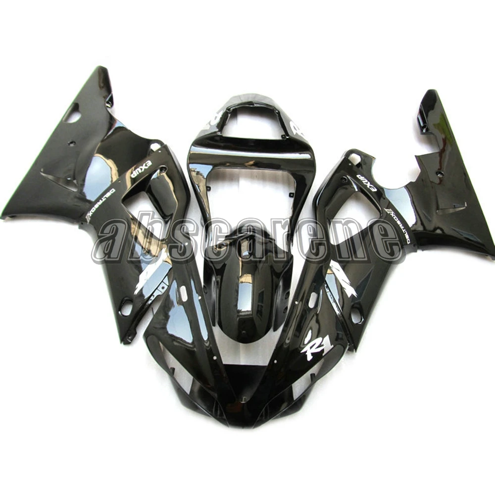 R1 2000 полный набор обтекателей для Yamaha YZF1000 R1 2000 2001 YZF-1000 R1 00 01 ABS Пластик впрыска Кузов блеск для губ однотонного черного цвета
