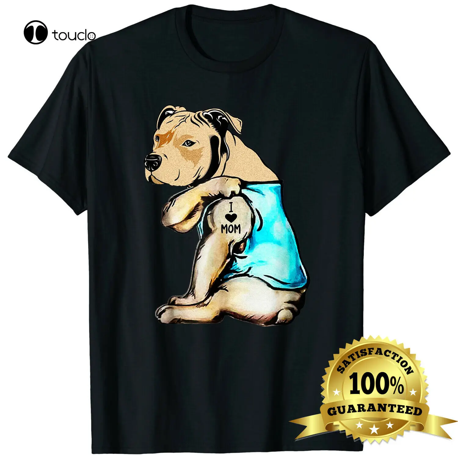 

Pit Bull I Love Mom Tattoo Mother'S Day Gift T-Shirt
