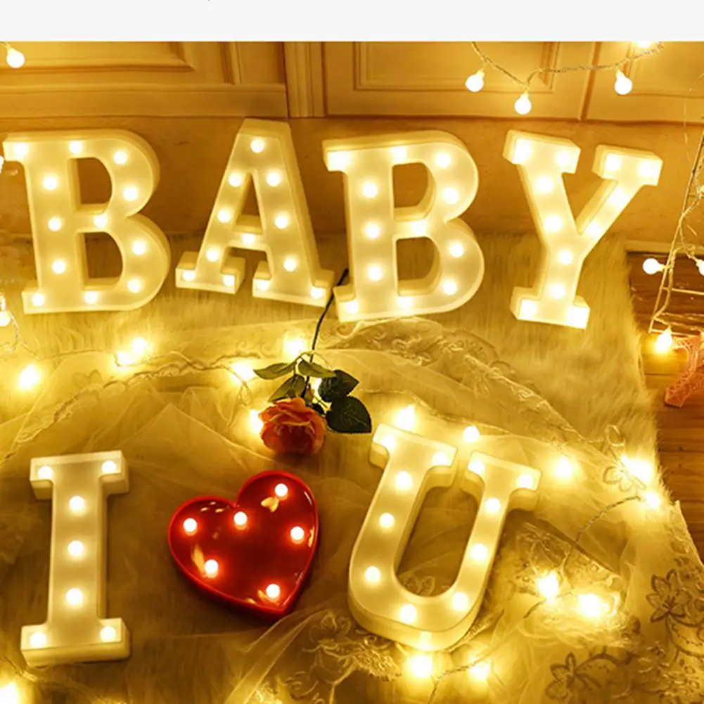 3D &quotI Love U&quot Marquee светильники в форме букв внутренний Декор ночные лампы