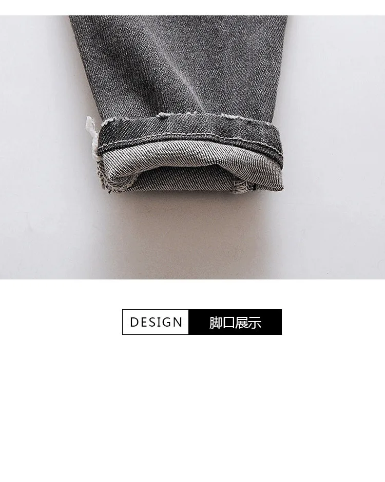 Autumn New Style Children‘s Jeans Children Solid Color Versatile Trousers Baby Girls Korean-style Jeans Fashion