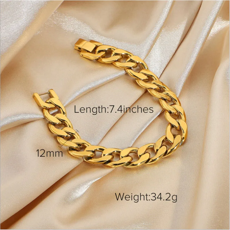 Amaiyllis 18k Gold 12mm Women Chain 