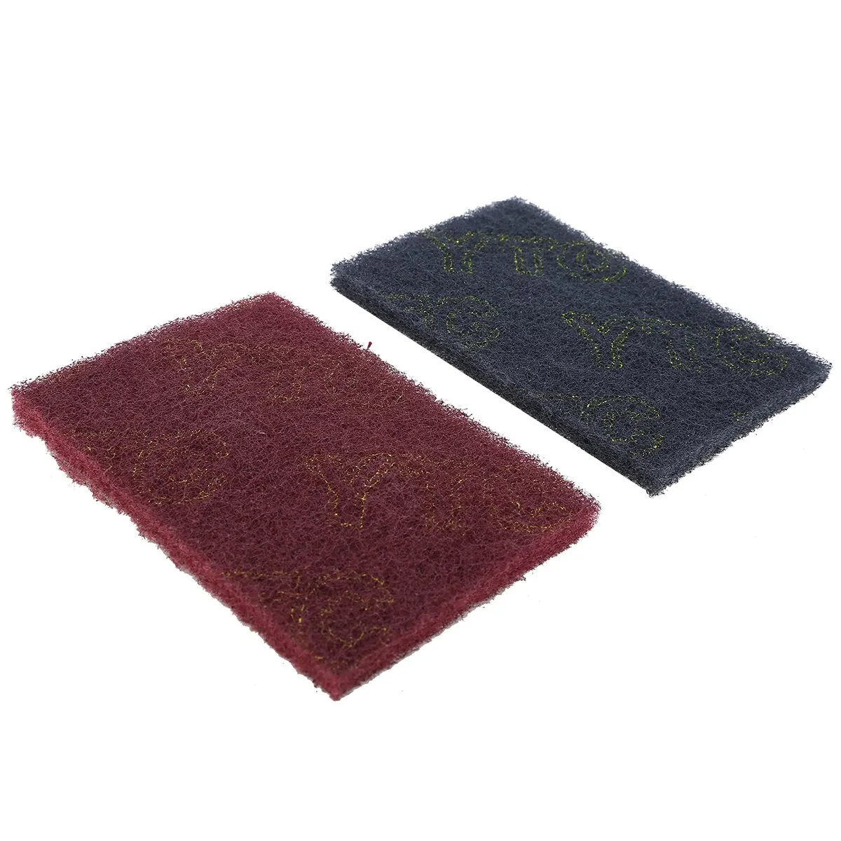 20Pcs 15 x 10 x 0.7cm Grey/Red Abrasive Finishing Fine Scotch Brite Pads Hand Sanding Grinding Pad For Kitchen Cleaning Tools