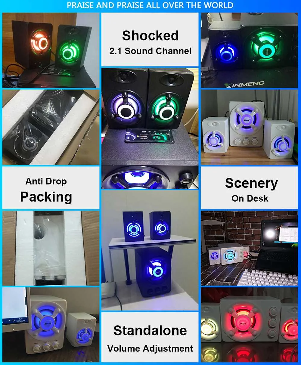 SADA D-208 3 в 1 наборы Adio Bluetooth 2,1 канальный бас светодиодный светильник компьютерный динамик поддержка TF u-диск