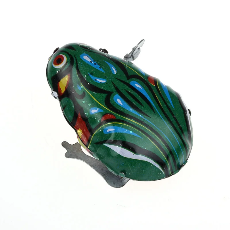 

Creative Clockwork Iron Jump Frog Toy Nostalgic Classic Childhood Toys Very Fun Toys Green Educational Toys For Children