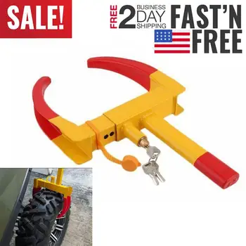 

Heavy Duty Car Wheel Lock Clamp Boot Tire Claw Trailer Car Truck ATV RV Golf Carts Automotive Boat Trailers Anti Theft Lock