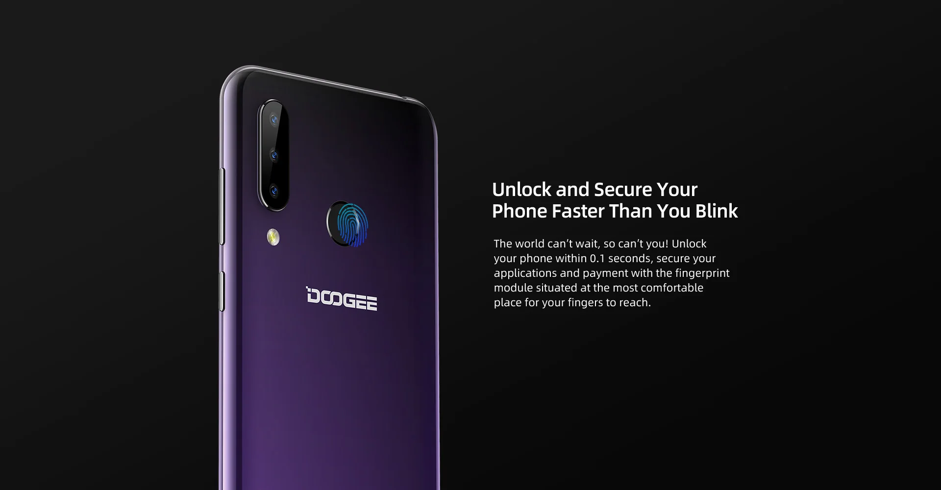 DOOGEE N20, новинка, смартфон, 6,3 дюймов, FHD+ дисплей, 4350 мАч, 4 Гб+ 64 ГБ, четыре ядра, 10 Вт, зарядка, отпечаток пальца, 16 МП, тройная задняя камера