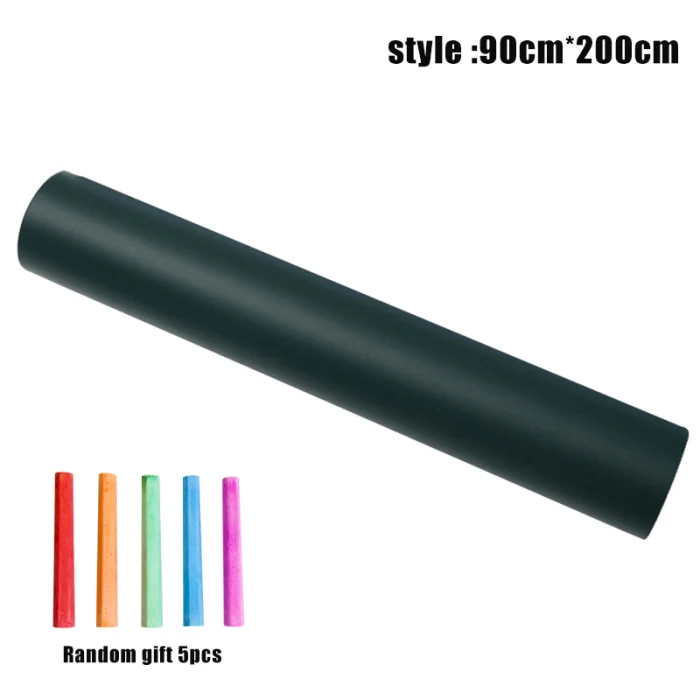 PVC Blackboard Wall Sticker Removable Self Adhesive Chalkboard with Chalks FKU66