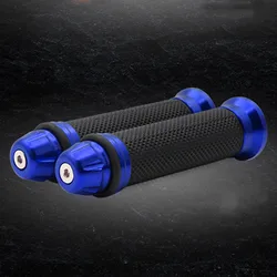 Anti-Slip Rubber Handlebar Grips for Motorcycles and Bicycles (Blue)