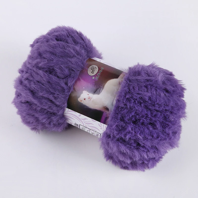 50g/Ball Faux Fur Mohair Yarn Wool Cashmere DIY Hand Knitting Crochet Baby Soft Plush Yarn Threads For Sweater Hats 2