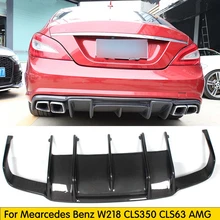 Для W218 AMG углеродного волокна диффузор, губа на задний бампер для Mearcedes Benz W218 CLS350 CLS63 бампер AMG 2011-2013