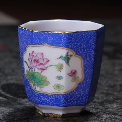 Jingdezhen Ceramic Teacup Handmade Silk Flower With Porcelain Kungfu Puɾr Black Tea Owner Cup Bowl Teaware | Дом и сад