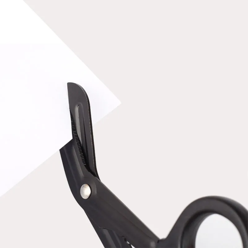 Multifunctional Stainless Steel Toothed Scrub Black Scissors Outdoor Survival Emergency High Hardness Diagonal Scissors