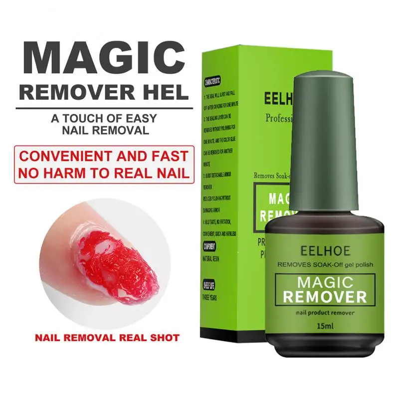 15ml Magic Remover Gel Nail Gel Polish Remover Within 2-3 MINS Peel off  Varnishes Base Top Coat without Soak off Water Safety