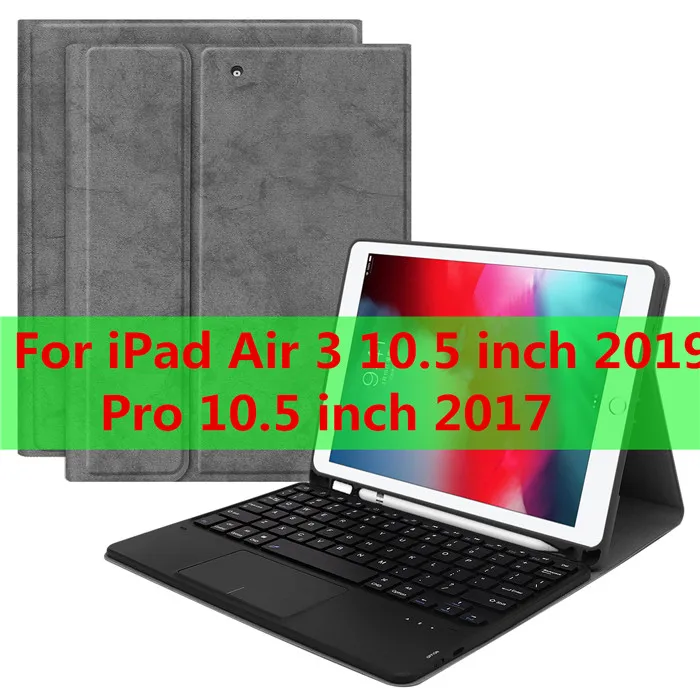 Тачпад клавиатура чехол для iPad mini 5 7,9 6th 9,7 Pro 11 Air 3 10,5 Чехол коврик для мыши и клавиатуры для iPad 7th 10,2 клавиатура - Цвет: T-1058-4-gray