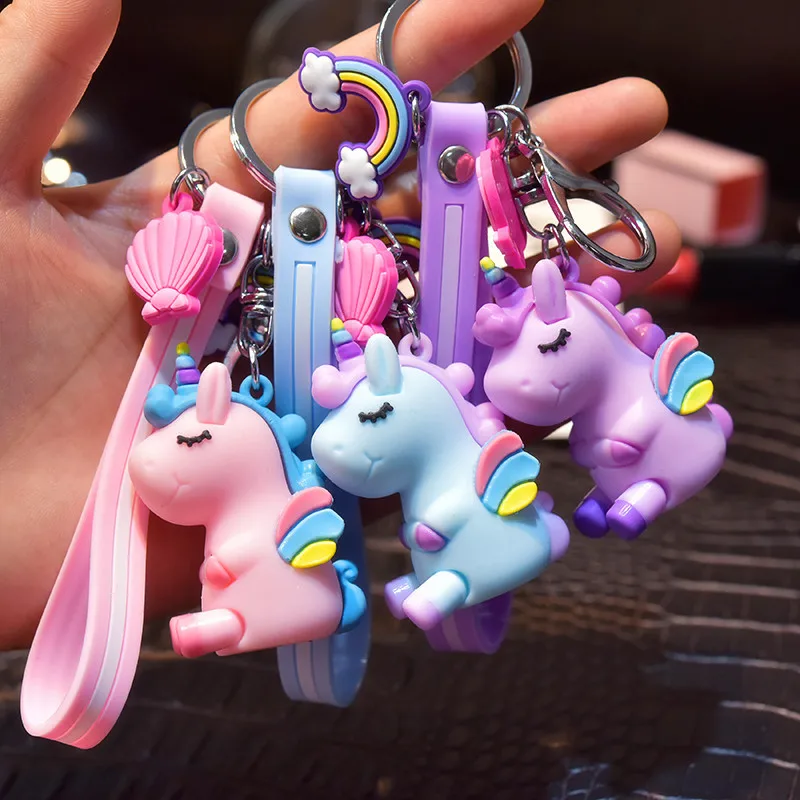 Keychain Unicorns Girls Keychain Keys Car Unicorn Color Key Chain