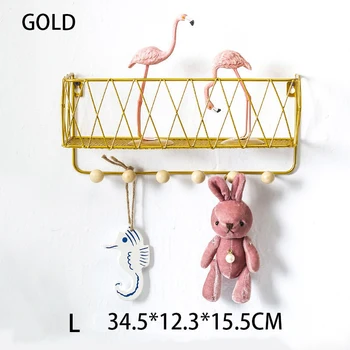 

Creative Simple Nordic Metal Iron Wooden Storage Rack Multi Shape Storage Holders Black/Gold Nordic Wall Shelf DIY Home Decor