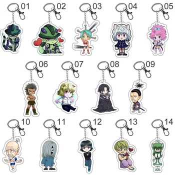 

Anime HUNTER X HUNTER Keychain Cartoon Figure Killua Zoldyck Kurapika Acrylic Pendant Keyring