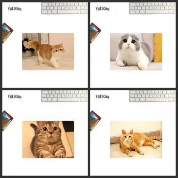 

Yuzuoan cute cat printing small mouse pad office non-slip computer pad rubber material mousepad