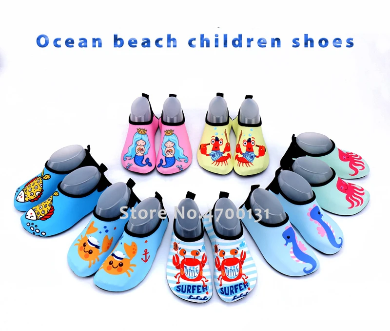Дети Aqua босиком обувь для мужчин и женщин водные виды спорта на открытом воздухе кроссовки для детей Рыбалка дайвинг для маленьких мальчиков и девочек Плавание Серфинг Пляжные Тапочки