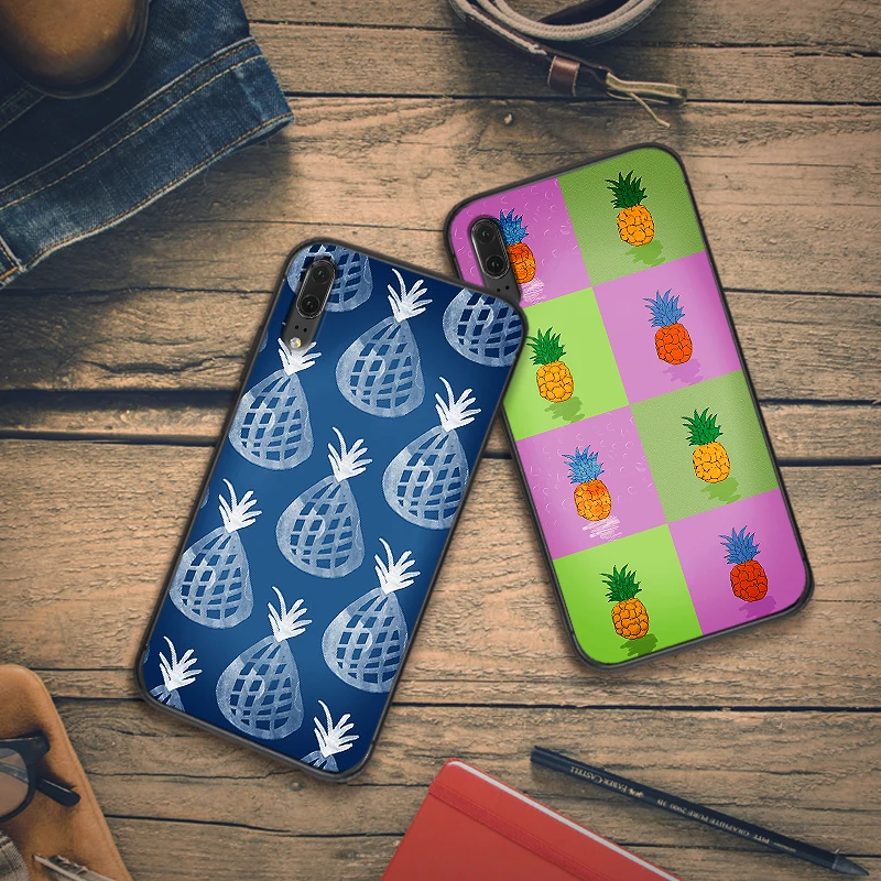 С рисунком ананаса для девочек Чехол мобильного телефона huawei honor 7C 5.99IN 7X 8X 8C