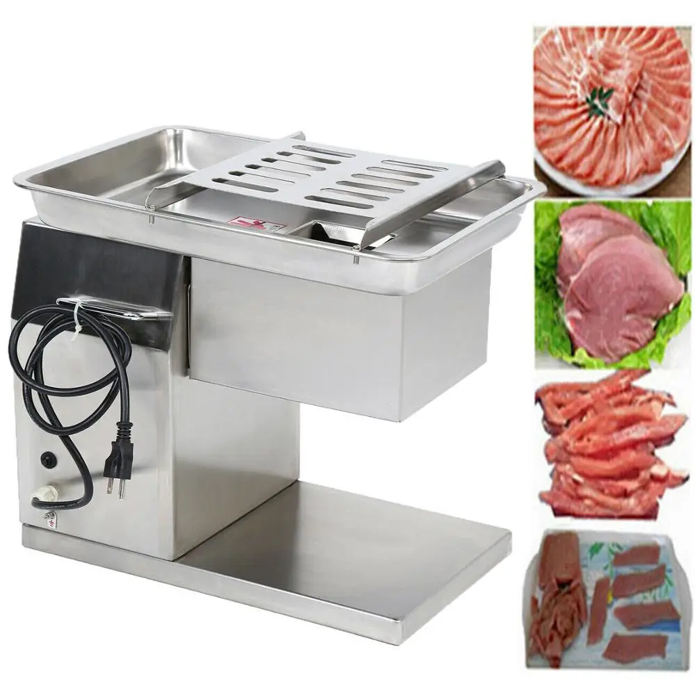 

110V Meat Cutting Machine Meat Cutter Slicer 250KG Output with One Set Blade Commercial Slicer