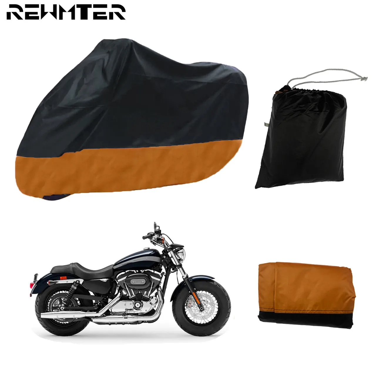 

M/L/XL/XXL/XXXL/XXXXL Rain Dust Motorcycle Cover Waterproof Motorcycle Outdoor Rain Cover For Harley For Honda For Yamaha