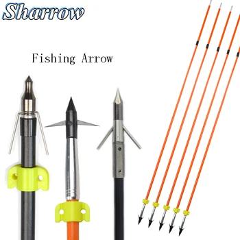 Compound bow Hunting Fiberglass Fishing Arrow Shooting Arrow Slingshot Hunting Archery Arrow for Recurve Bow Slingshot Hunting 1 piece diameter 60cm arcehry straw grass target shooting practice recurve traditional compound bow slingshot training