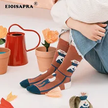 Художественные креативные носки для пар с рисунками из мультфильмов; забавные носки в стиле хип-хоп; дышащие нескользящие носки для мужчин и женщин