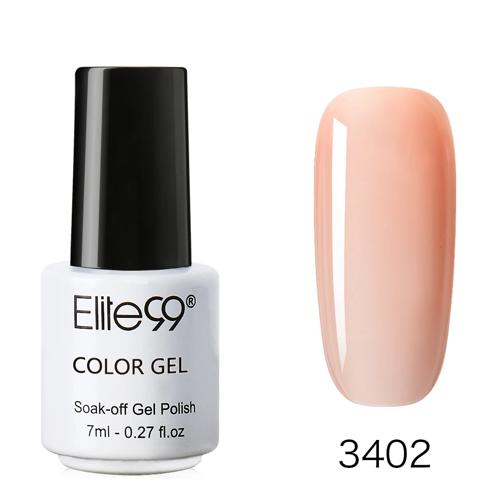 Elite99 Гель-лак для ногтей телесного цвета 7 мл полупрозрачный Гель-лак Полупостоянный эмалированный лак для ногтей Гель-лак для ногтей - Цвет: 3402