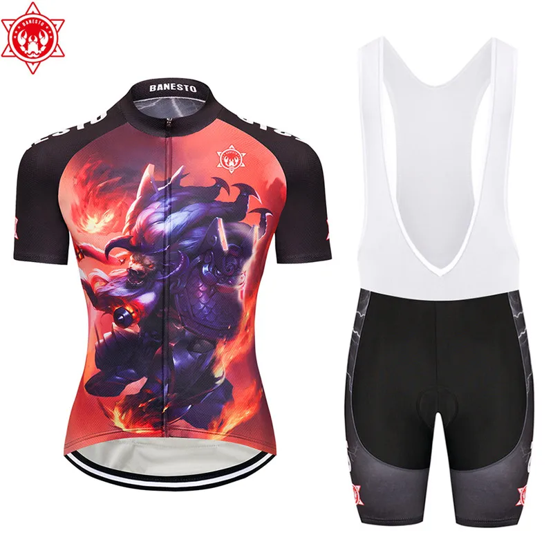 

Banesto TEAM 2020 Cycling Jersey Sets Bicycle Maillot Breathable Ropa Ciclismo MTB Short Sleeve