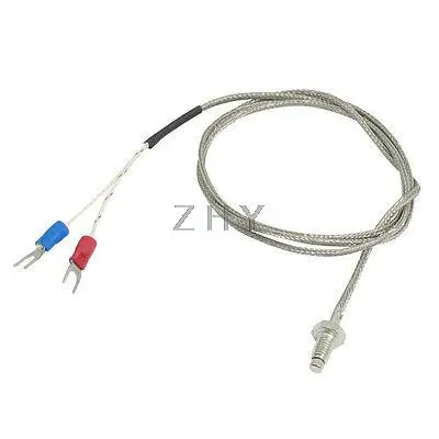 

K Type Nylon Braided 800C 6mm Screw Thermocouple Temperature Sensor 1M 3.3Ft