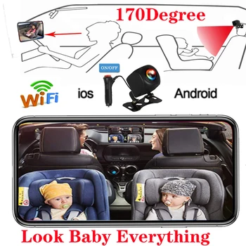 

for IPA or Phone Wifi Baby Infant Rear Display Monitor BackUp Rear View Camera Car 2020 New HD Wireless Car Vehicle Front Camera
